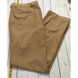 Lauren Ralph Lauren Adelle Pants Houndstooth Tan Wins Plus Sz 22W‎ Straight Leg